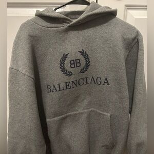 Balenciaga Thick Fleece Hoodie (Auth)